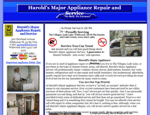 Tablet Screenshot of haroldsappliance.com